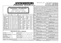 Programme officiel