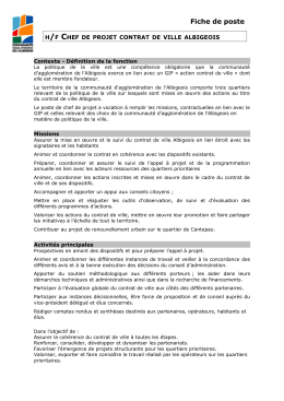 Fiche de poste - Grand Albigeois