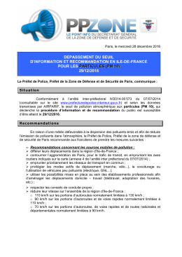 Alerte pollution pour le 29 d&eacute;cembre