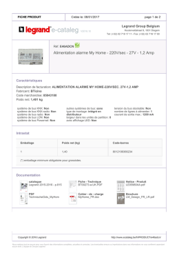 T&eacute;l&eacute;charger en PDF - Legrand E