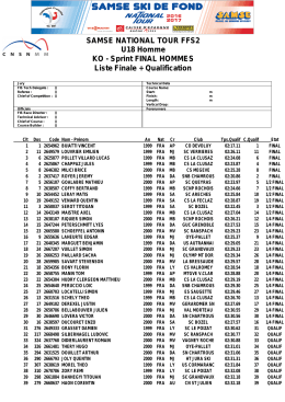 SAMSE NATIONAL TOUR FFS2 U18 Homme KO - Sprint