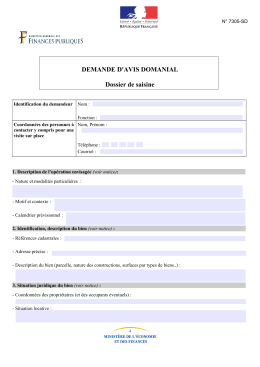 Dossier de saisine