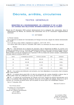 Document Le décret permettant le déclassement