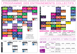 télécharger le planNing - Les Cercles de la Forme