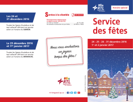 Service des fêtes