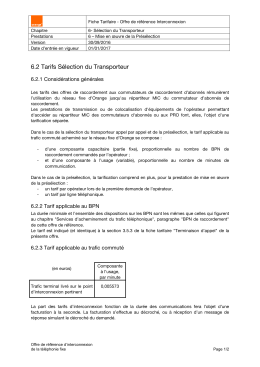 sélection du transporteur - présélection 01/01/2017