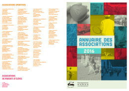 2016 Annuaire DES ASSOCIATIONS - Villers