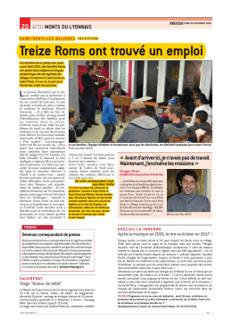 Treize Roms ont trouv&eacute; un emploi