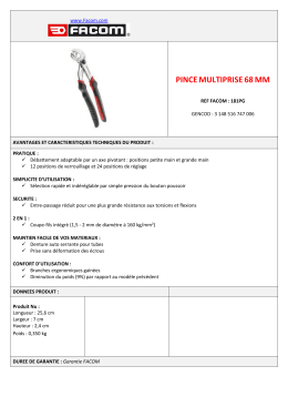 Fiche d&eacute;taill&eacute;e produit