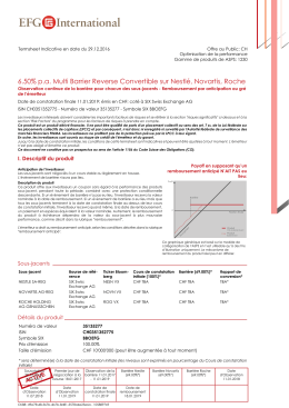 6.50% pa Multi Barrier Reverse Convertible sur Nestlé