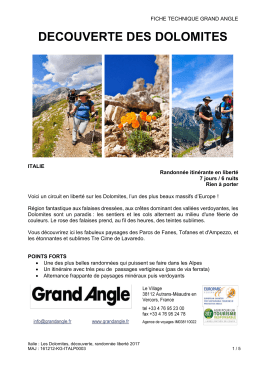D&eacute;couverte des Dolomites