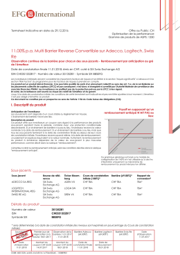 11.00% pa Multi Barrier Reverse Convertible sur Adecco