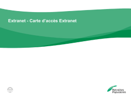 Première connexion à l`Extranet avec la carte d`accès