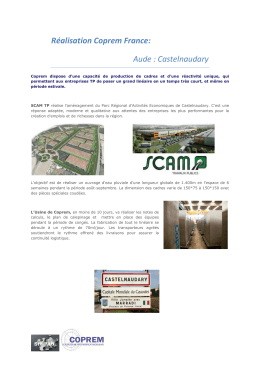 #15 - R&eacute;alisation Coprem - Dep11