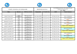 COMITE REGIONAL DE NORMANDIE DISCIPLINE BATEAU