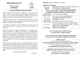 Bulletin hebdomadaire - Paroisse Notre-Dame du Loir