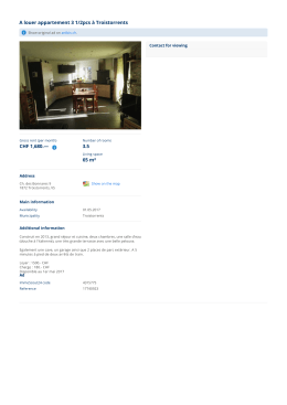 A louer appartement 3 1/2pcs &agrave; Troistorrents