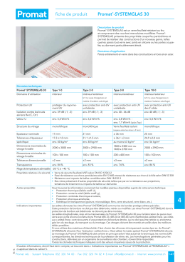 fiche de produit Promat®