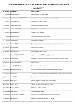 liste departementale 2017