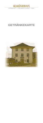getränkekarte - Gemeindehaus Thayngen