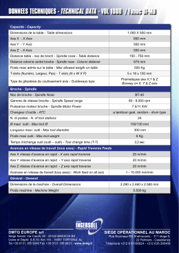 TECHNICAL DATA - VDL 1000 / Fanuc 0i-MD