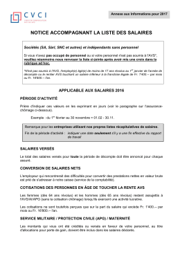 Notice pour déclaration nominative des salaires