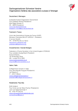 Dachorganisationen Schweizer Vereine