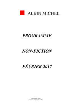 ALBIN MICHEL PROGRAMME NON