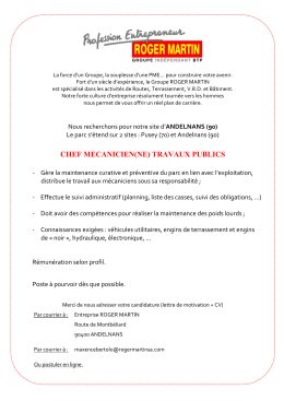 chef mecanicien(ne) travaux publics