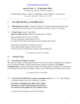 Matin de No&euml;l - Communaut&eacute; chr&eacute;tienne St-Albert-le