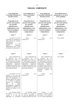 tableau comparatif