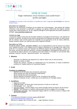 Voir l`offre - Association Espaces