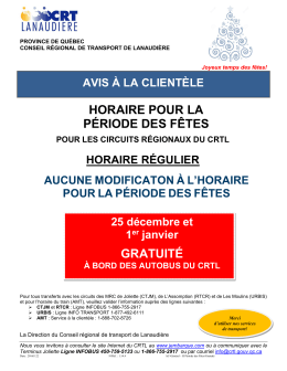 Horaire p&eacute;riode des f&ecirc;tes 2016