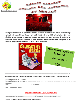 Ateliers des artistes - Cmcas Tulle Aurillac