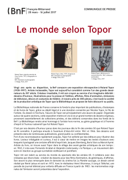 Le monde selon Topor - Bibliothèque nationale de France