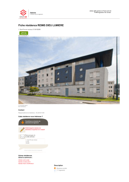 Fiche résidence REIMS DIEU LUMIERE