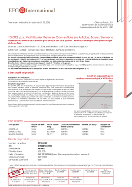 10.00% pa Multi Barrier Reverse Convertible sur Adidas