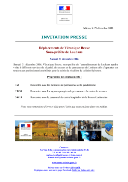 Consulter le programme des d&eacute;placements de Mme Beuve