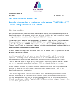 Transfer de données erronées entre le lecteur