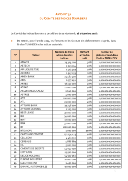 avisn&deg;32 - Bourse de Tunis