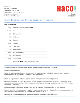 Gratin de pommes de terre au saucisson et l&eacute;gumes