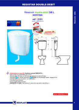 réf : 2151 Réservoir 3/6 L semi-bas double