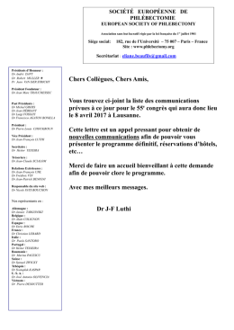 T&eacute;l&eacute;charger la lettre d`appel &agrave; communications
