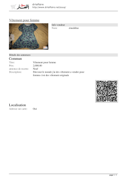 Vêtement pour femme