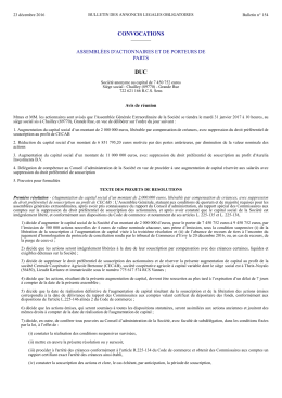 Bulletin des Annonces Légales Obligatoires – Annonce n