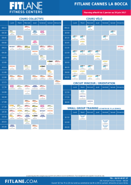 Télécharger le planning