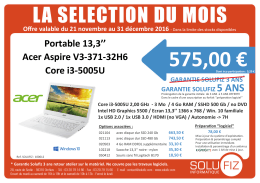 Portable 13,3`` Acer Aspire V3‐371‐32H6 Core i3‐5005U