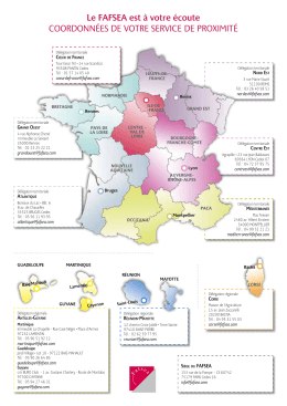 coordonnées des délégations régionales