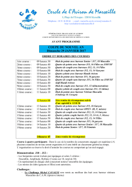 Avant Programme - Ligue de Provence Alpes d` Aviron