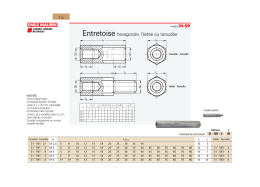 Entretoise hexagonale, filetée ou taraudée